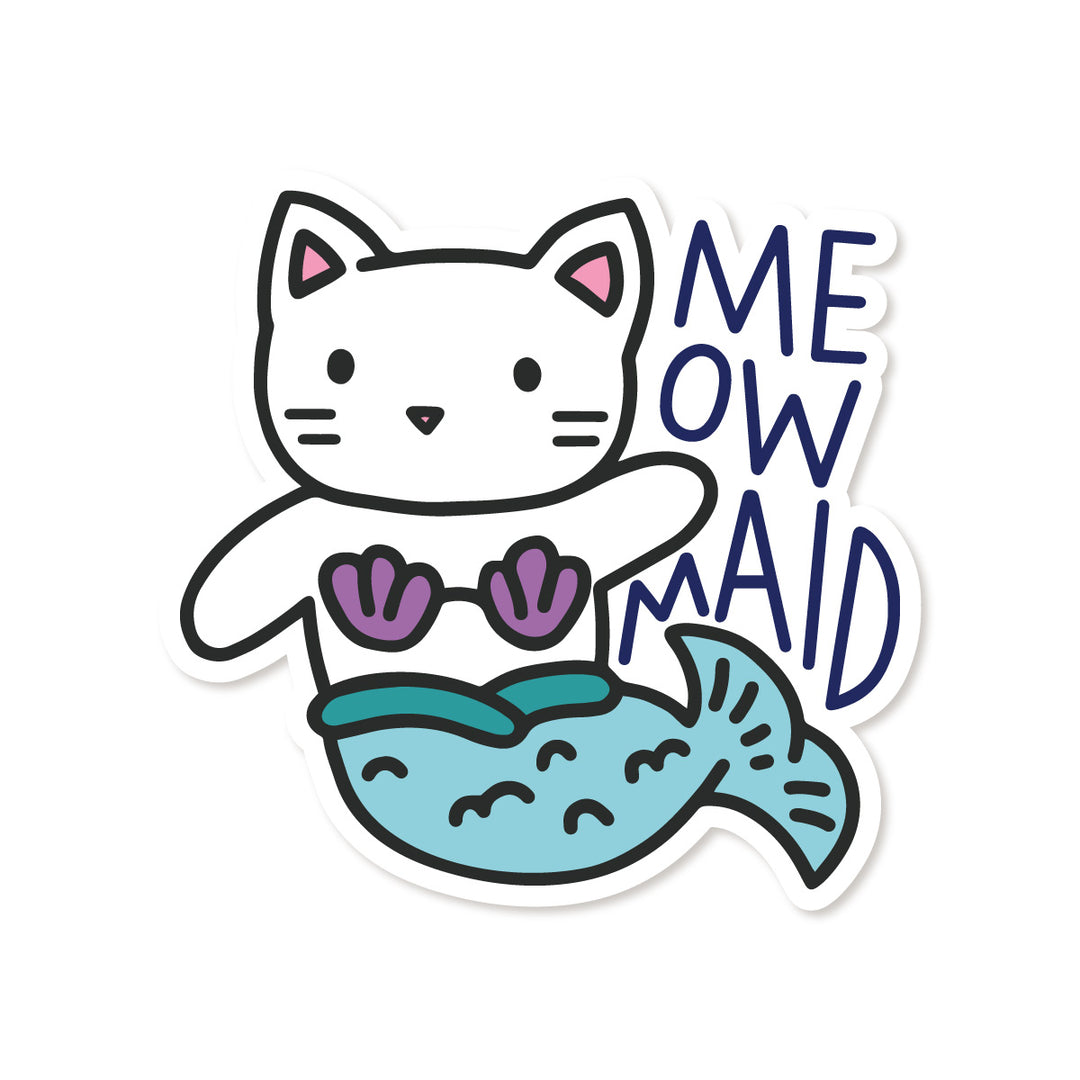 Meowmaid Sticker - A Touch of Whimsy Designs