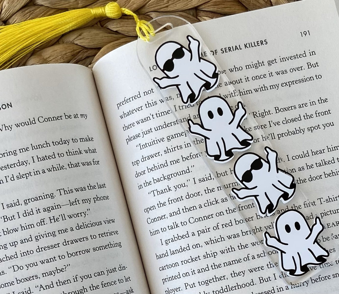 Middle Finger Ghost Acrylic Bookmark - A Touch of Whimsy Designs