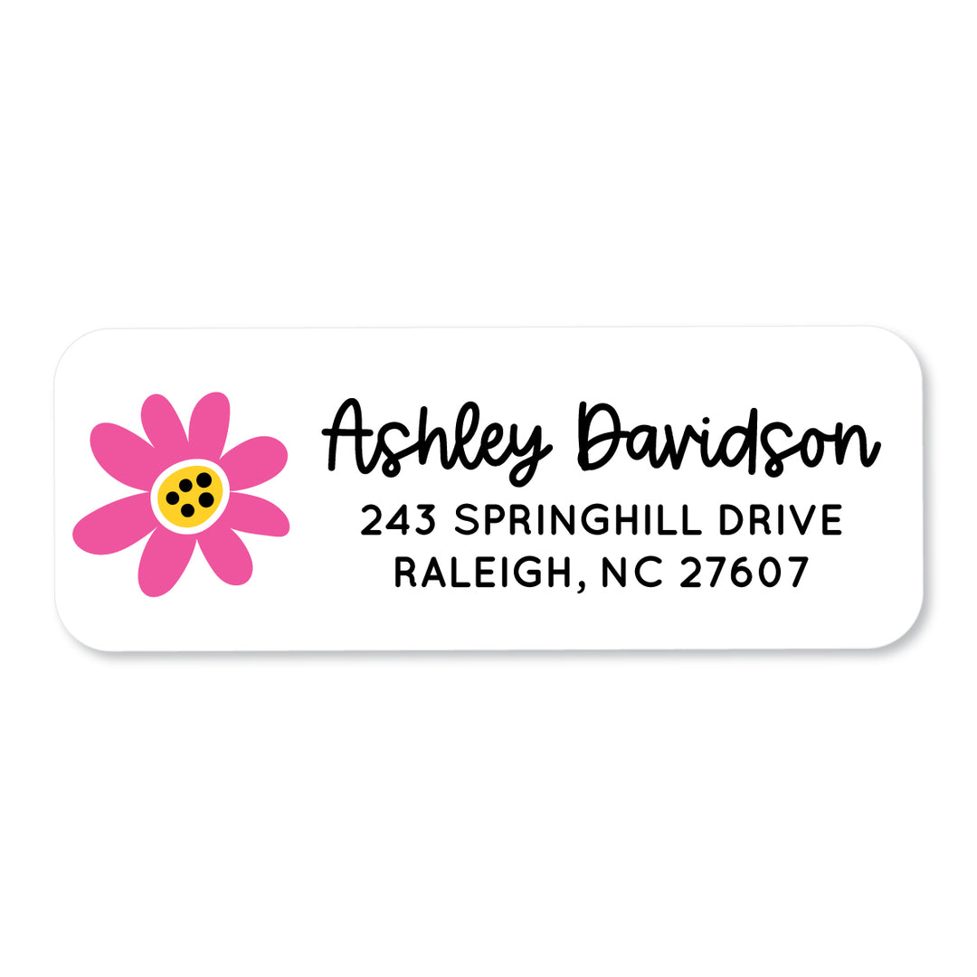 Daisy Address Label - A Touch of Whimsy Designs