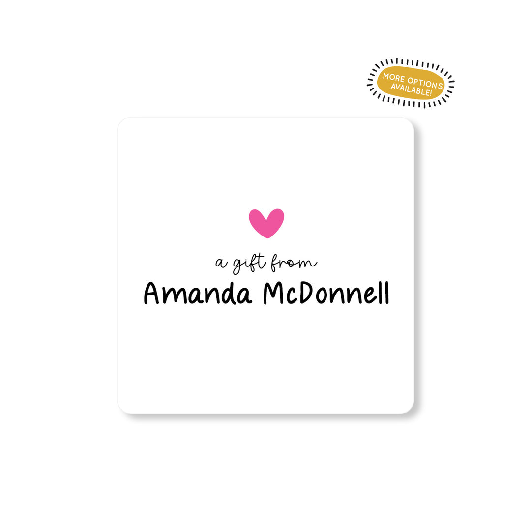 Petite Heart Gift Tag Sticker - A Touch of Whimsy Designs
