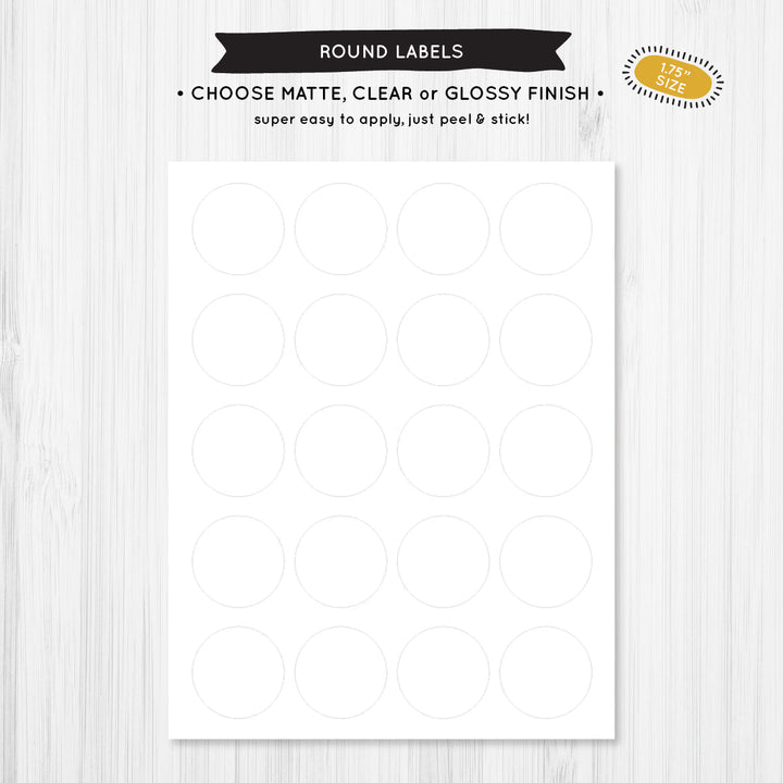Holiday Utensils Round Label - A Touch of Whimsy Designs