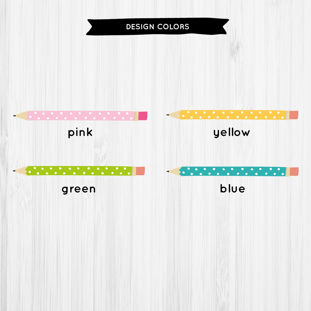 Teacher Pencil School Label