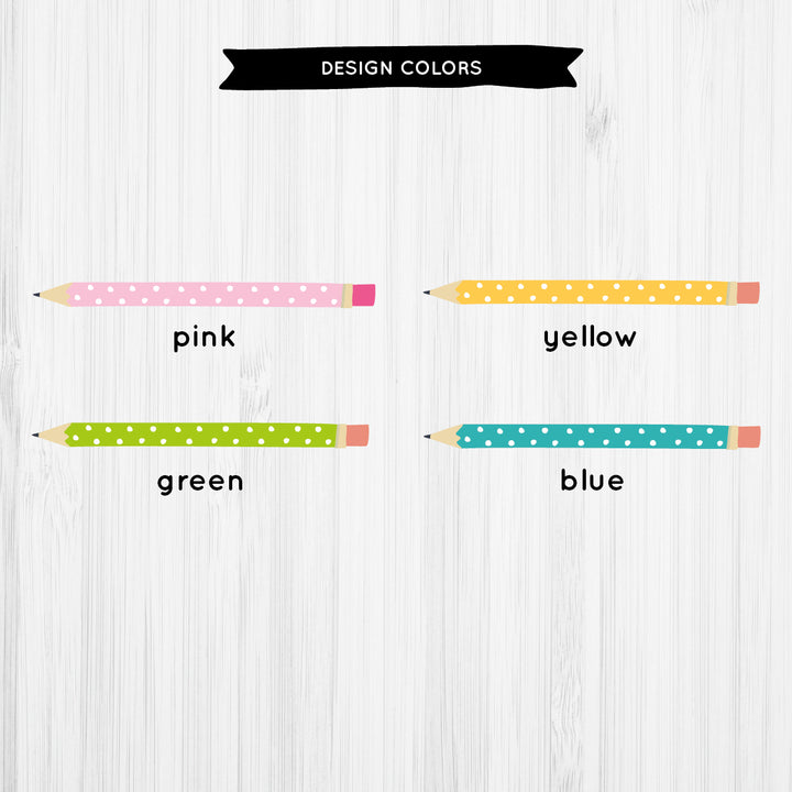 Teacher Pencil School Label