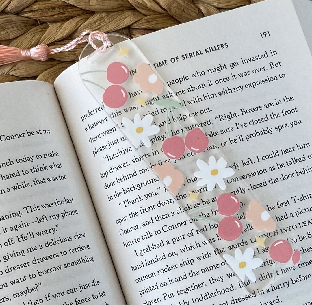 Cherries Acrylic Bookmark - A Touch of Whimsy Designs