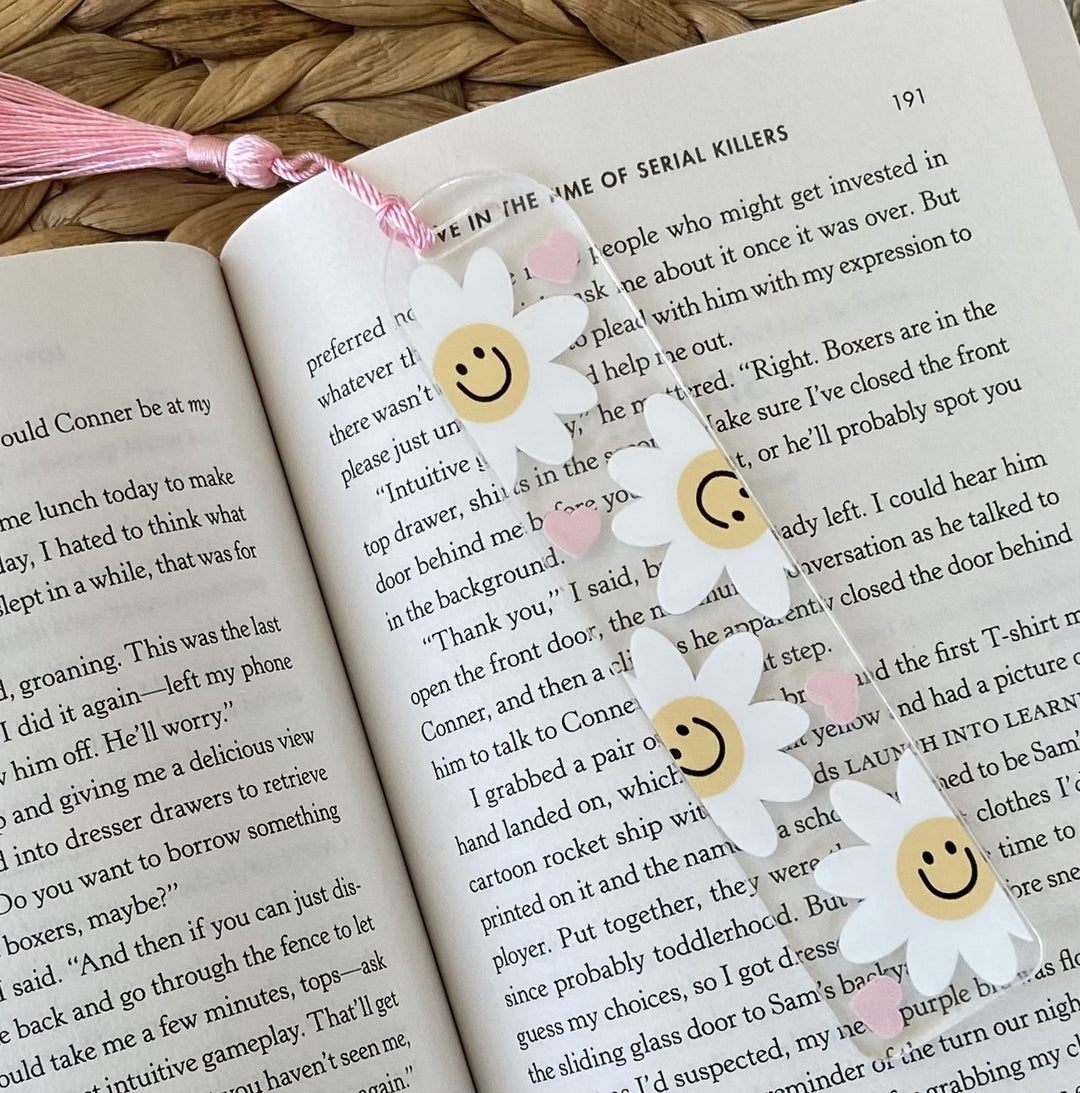 Daisy Smiles Acrylic Bookmark - A Touch of Whimsy Designs