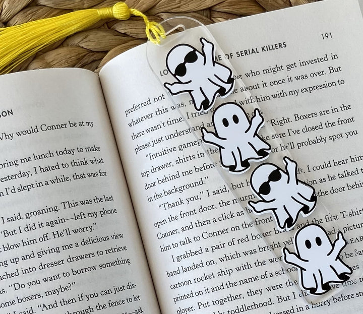 Middle Finger Ghost Acrylic Bookmark - A Touch of Whimsy Designs