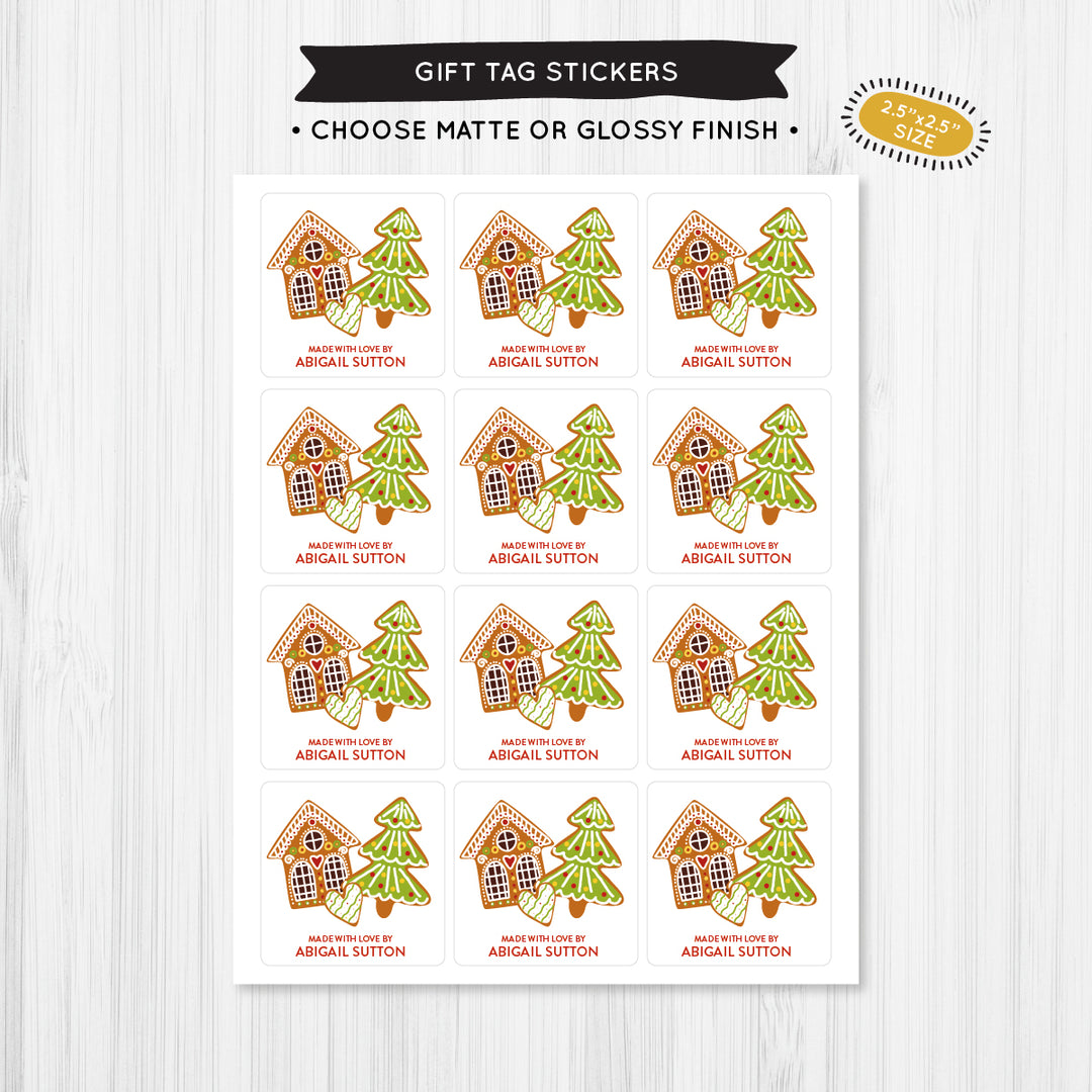 Christmas Cookies Gift Tag Sticker - A Touch of Whimsy Designs