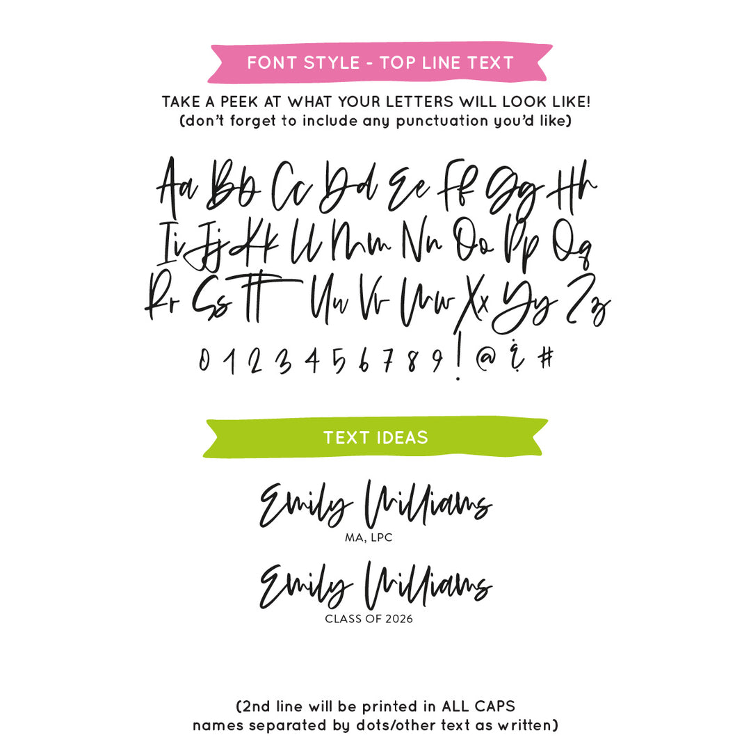 Family Script Flat Note - A Touch of Whimsy Designs