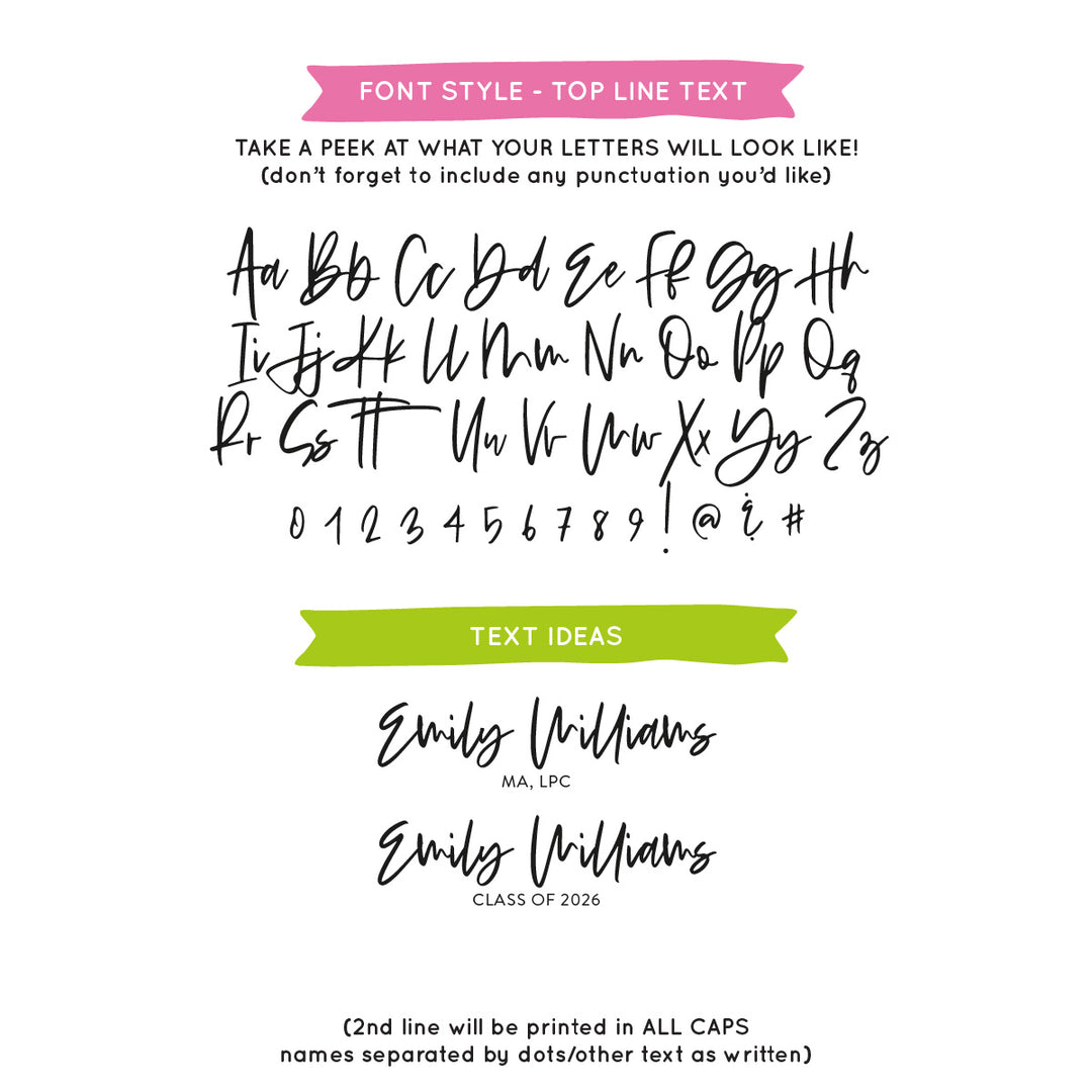 Family Script Flat Note – A Touch of Whimsy Designs