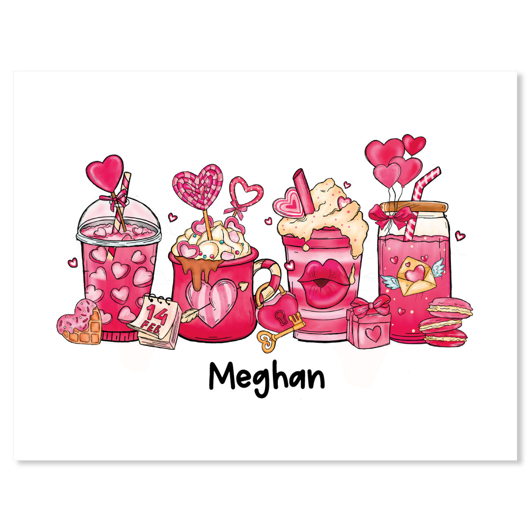 Valentine Cups Folded Note - A Touch of Whimsy Designs