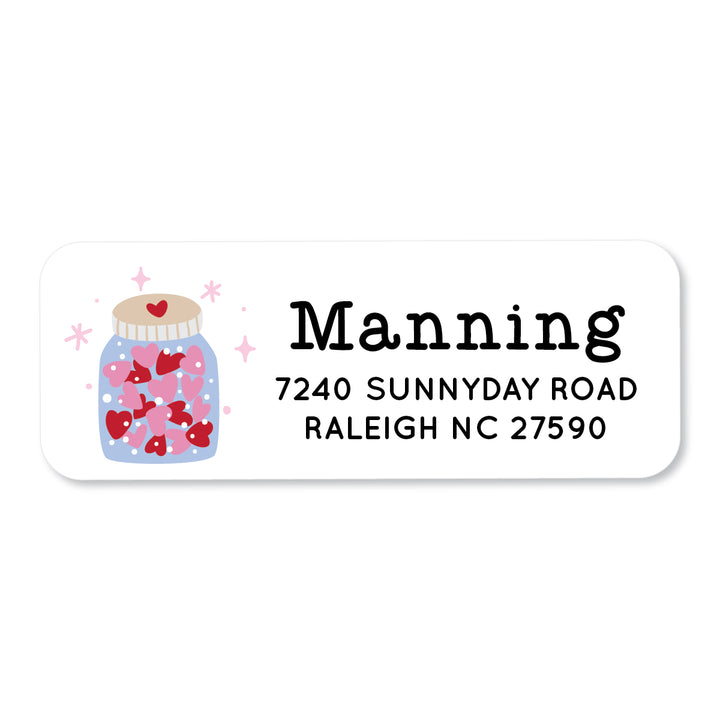 Heart Jar Address Label - A Touch of Whimsy Designs