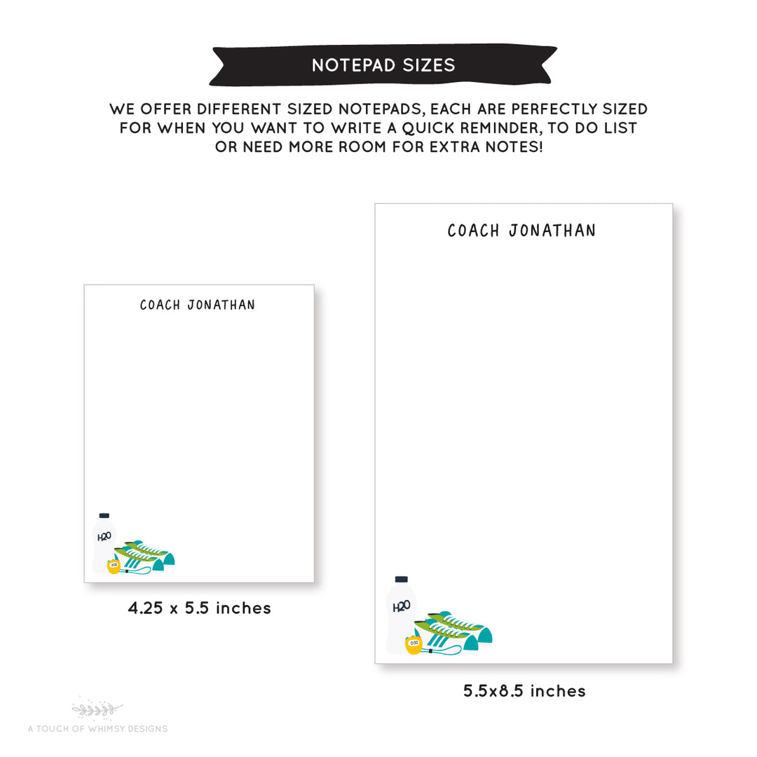 Coach Notepad - A Touch of Whimsy Designs