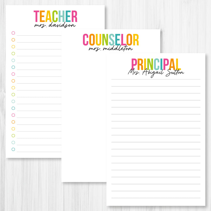 Colorful Academic Notepad - A Touch of Whimsy Designs