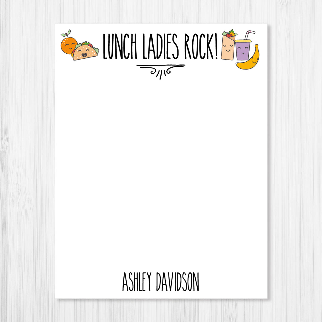 Lunch Ladies Rock Notepad - A Touch of Whimsy Designs