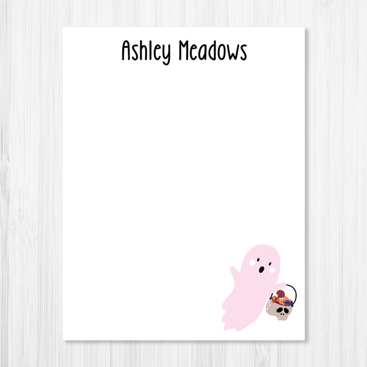 Pink Ghost Notepad - A Touch of Whimsy Designs