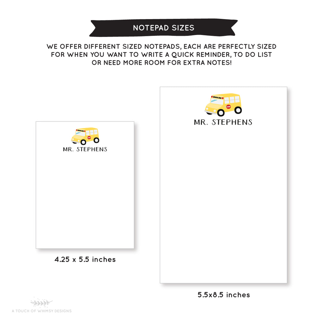 School Bus Notepad