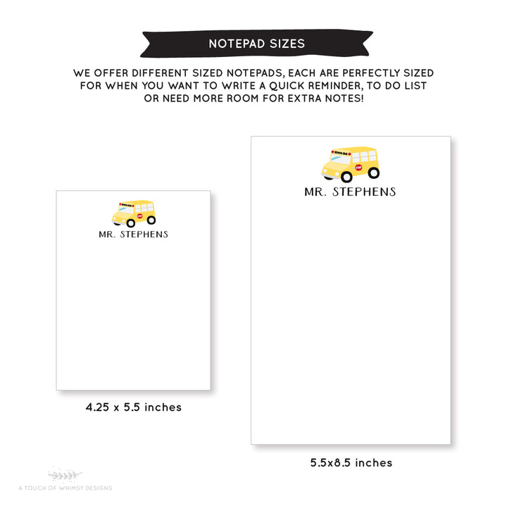 School Bus Notepad