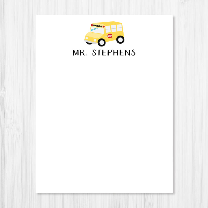 School Bus Notepad - A Touch of Whimsy Designs