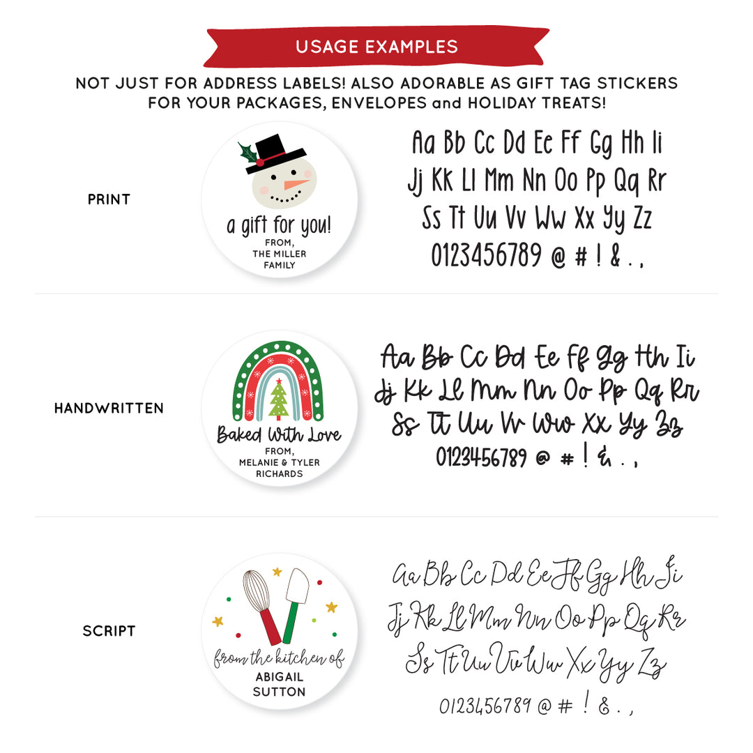 Snowman Round Label - A Touch of Whimsy Designs