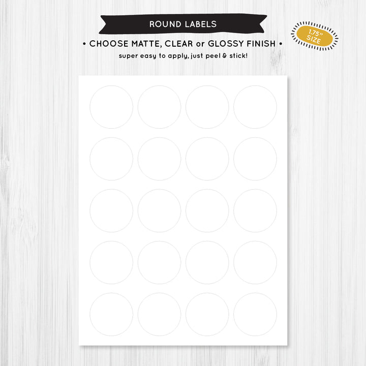 Made to Match Round Label - A Touch of Whimsy Designs