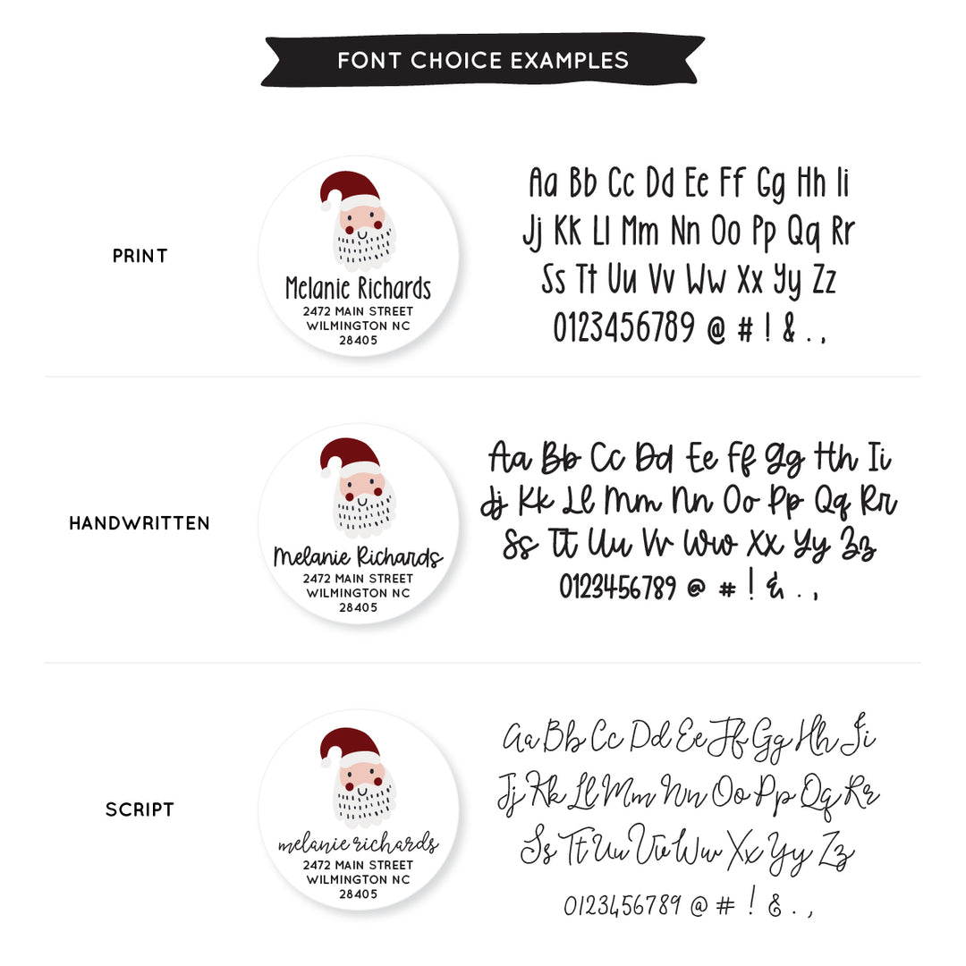 Santa Round Label - A Touch of Whimsy Designs