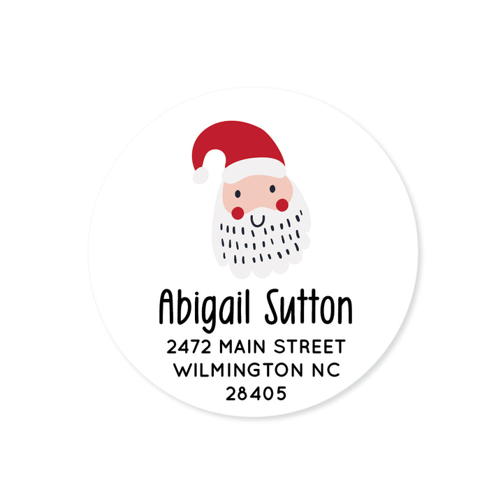 Santa Round Label
