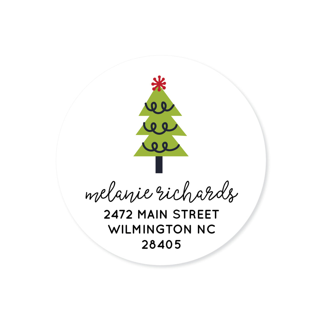 Simple Tree Round Label - A Touch of Whimsy Designs