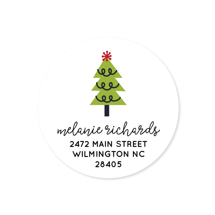Simple Tree Round Label - A Touch of Whimsy Designs