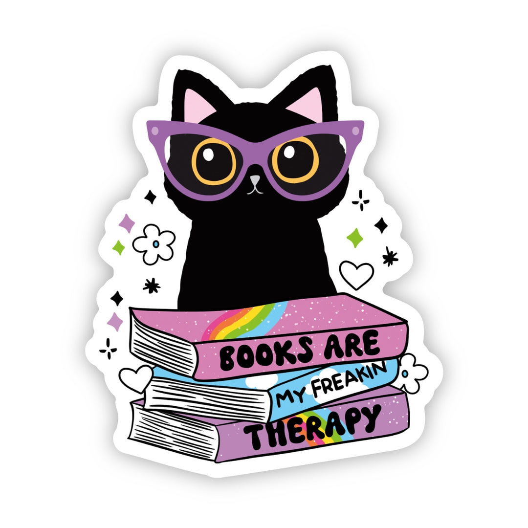 Books are my Therapy Sticker