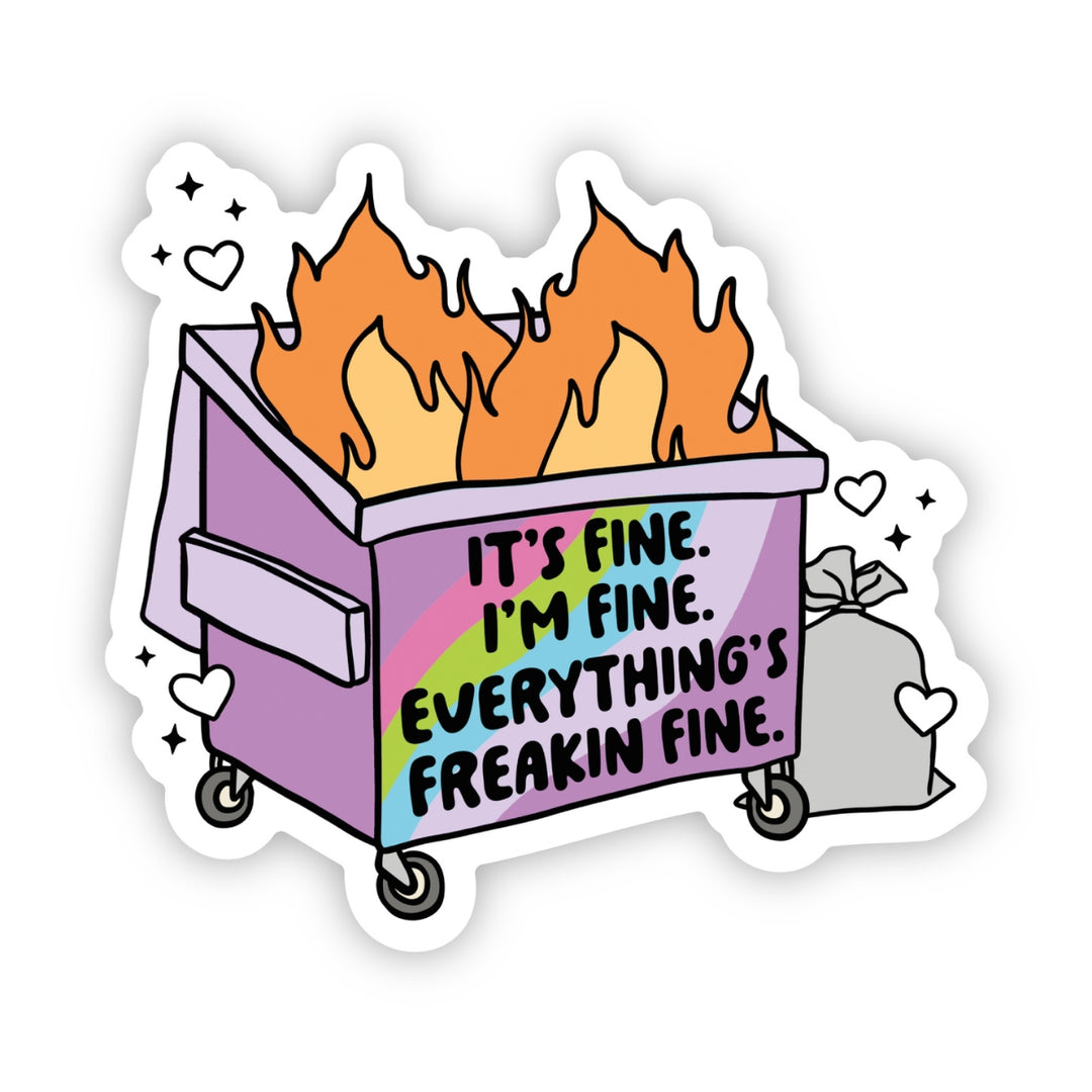 Dumpster Fire Sticker – A Touch of Whimsy Designs