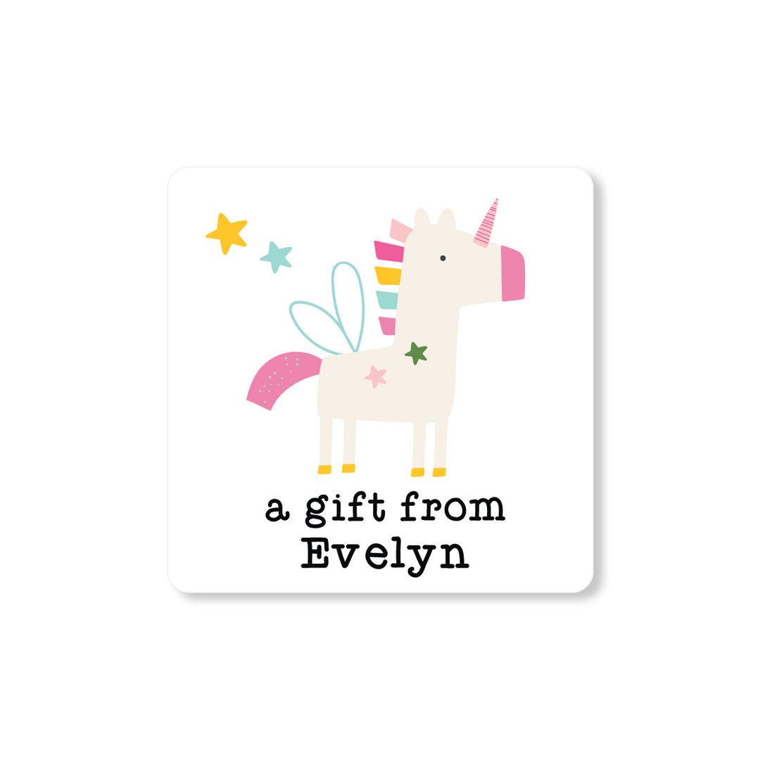 Unicorn Gift Tag Sticker - A Touch of Whimsy Designs