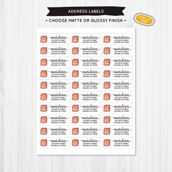 All Wrapped Up Address Label - A Touch of Whimsy Designs