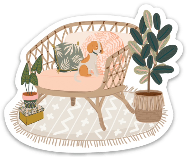 Boho Nook Sticker - A Touch of Whimsy Designs