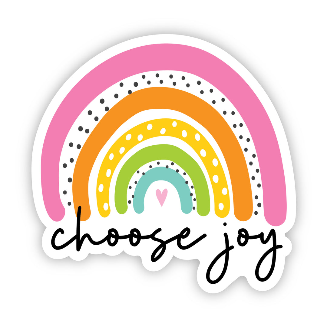 Rainbow Choose Joy Sticker - A Touch of Whimsy Designs