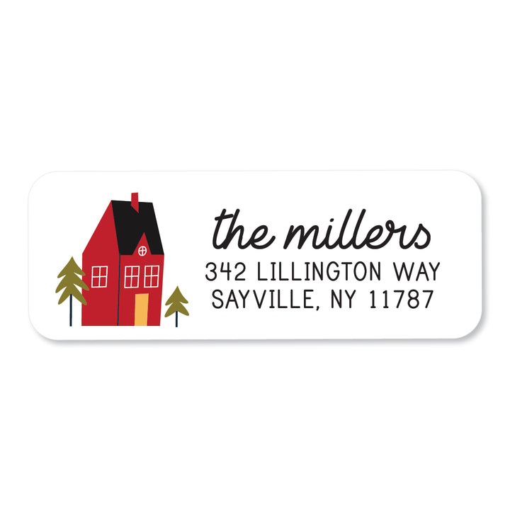 Christmas House Address Label - A Touch of Whimsy Designs
