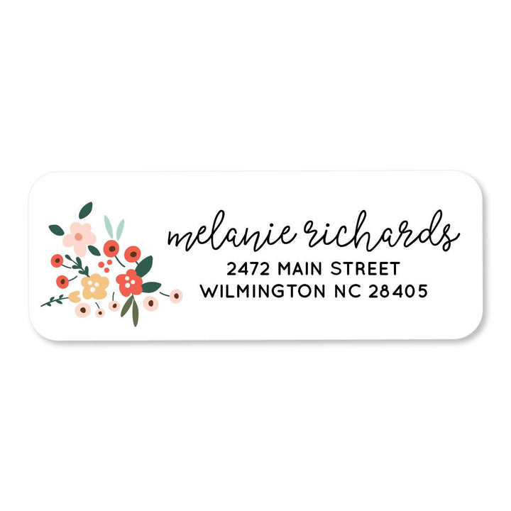 Floral Bunch Address Label - A Touch of Whimsy Designs