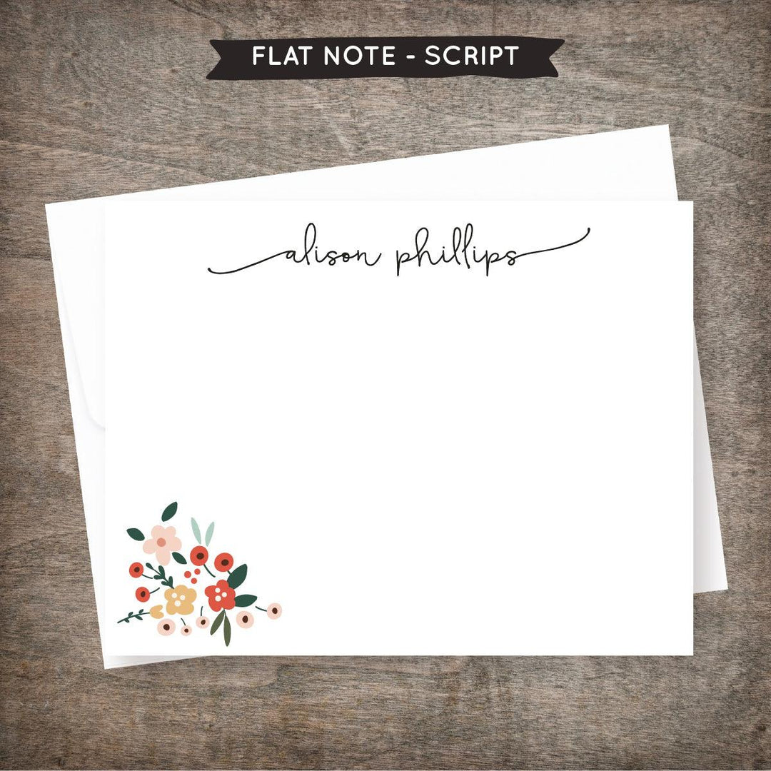 Floral Bunches Flat Note - A Touch of Whimsy Designs