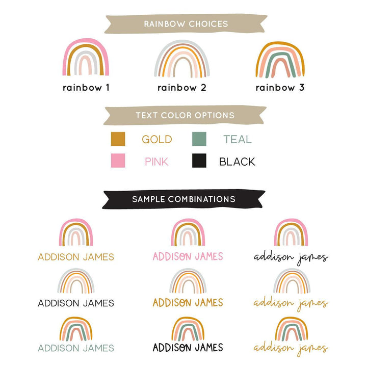 Boho Rainbow Flat Notes