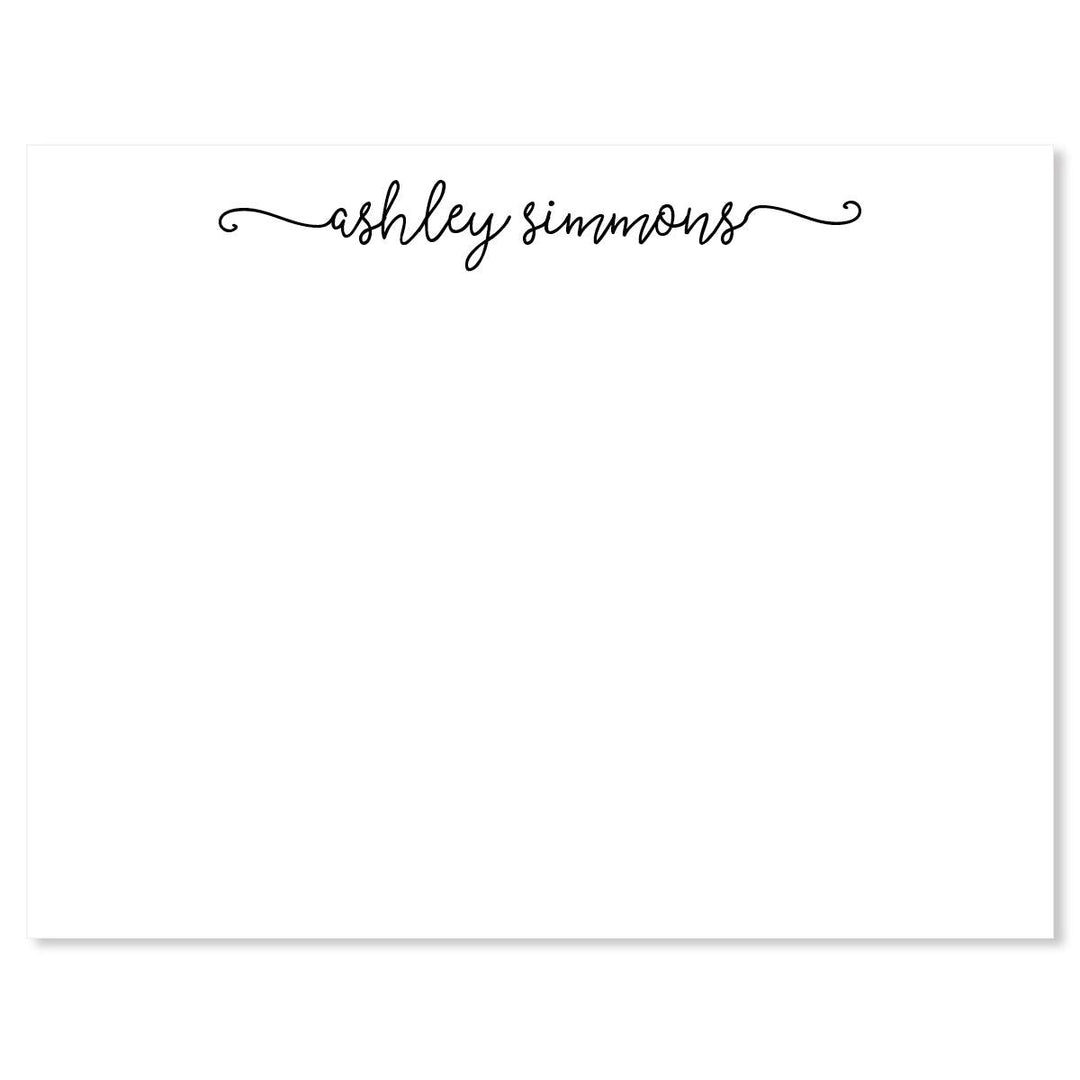 Swash Name Flat Note - A Touch of Whimsy Designs