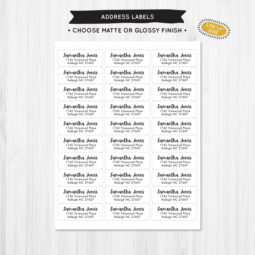 Handwritten Script Address Label - A Touch of Whimsy Designs