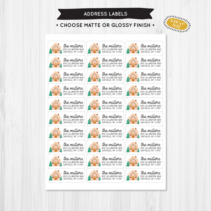 Holiday House Address Label - A Touch of Whimsy Designs