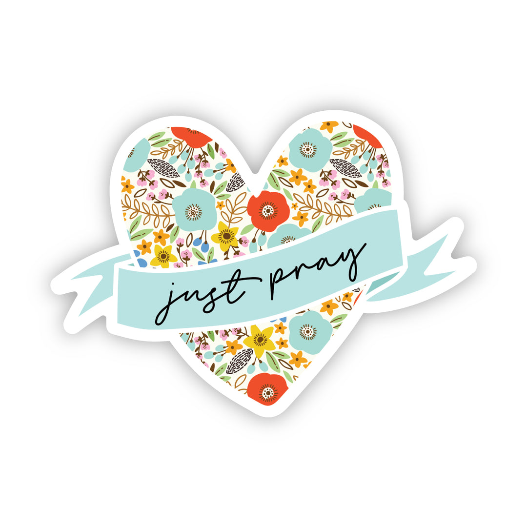 Just Pray Sticker - A Touch of Whimsy Designs