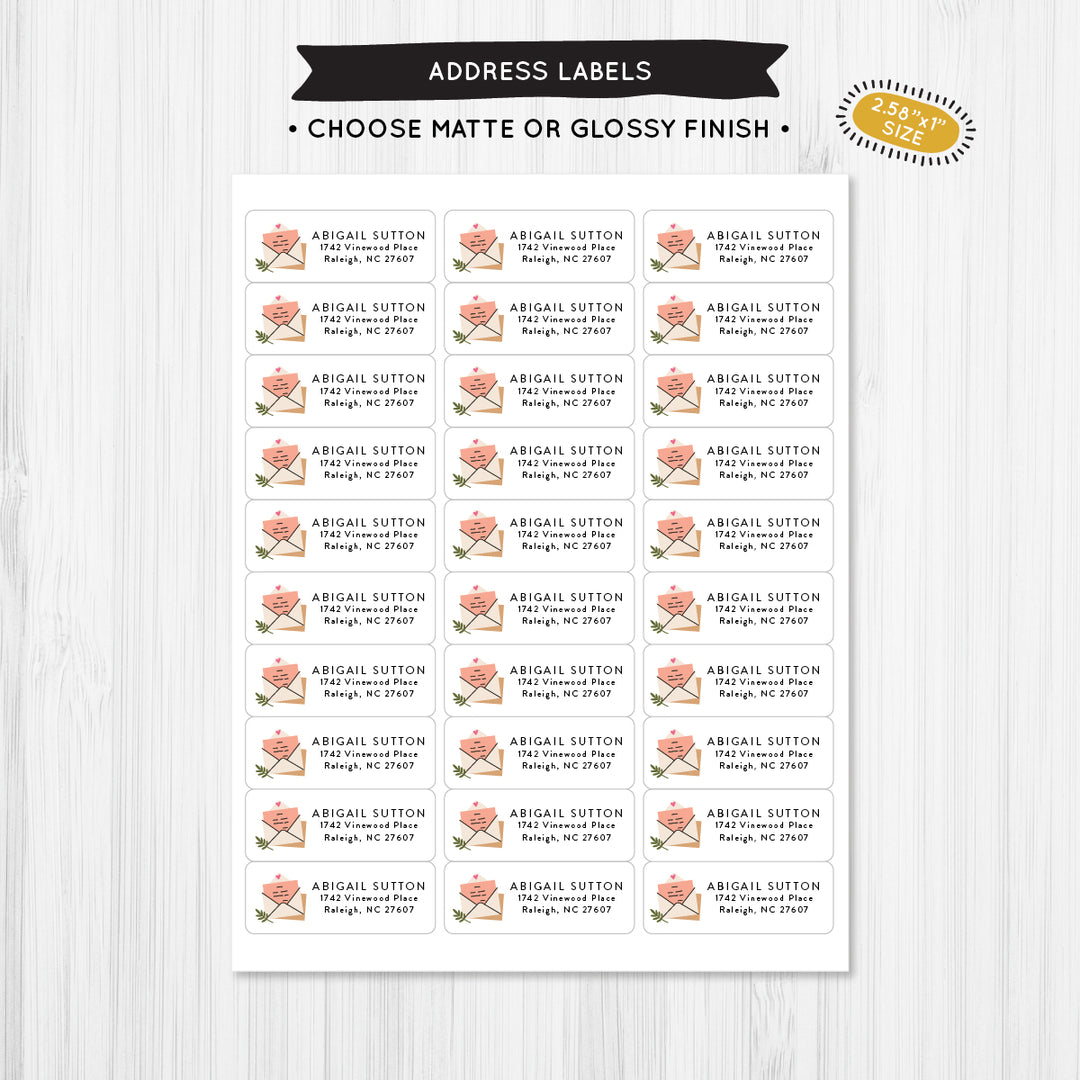 Letter Address Label - A Touch of Whimsy Designs