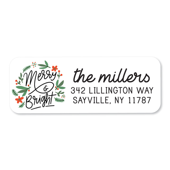 Merry and Bright Address Label