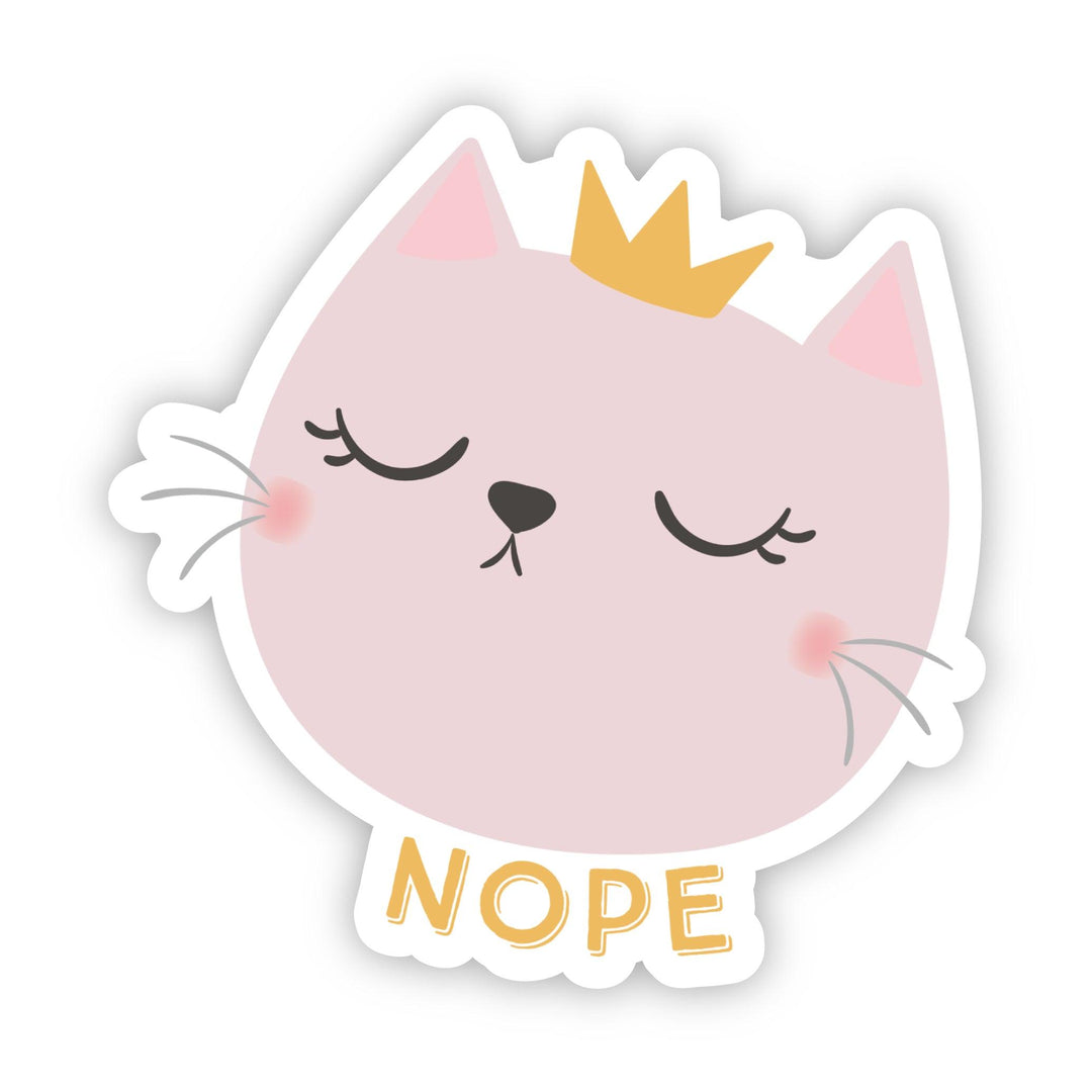 Nope Cat Sticker - A Touch of Whimsy Designs