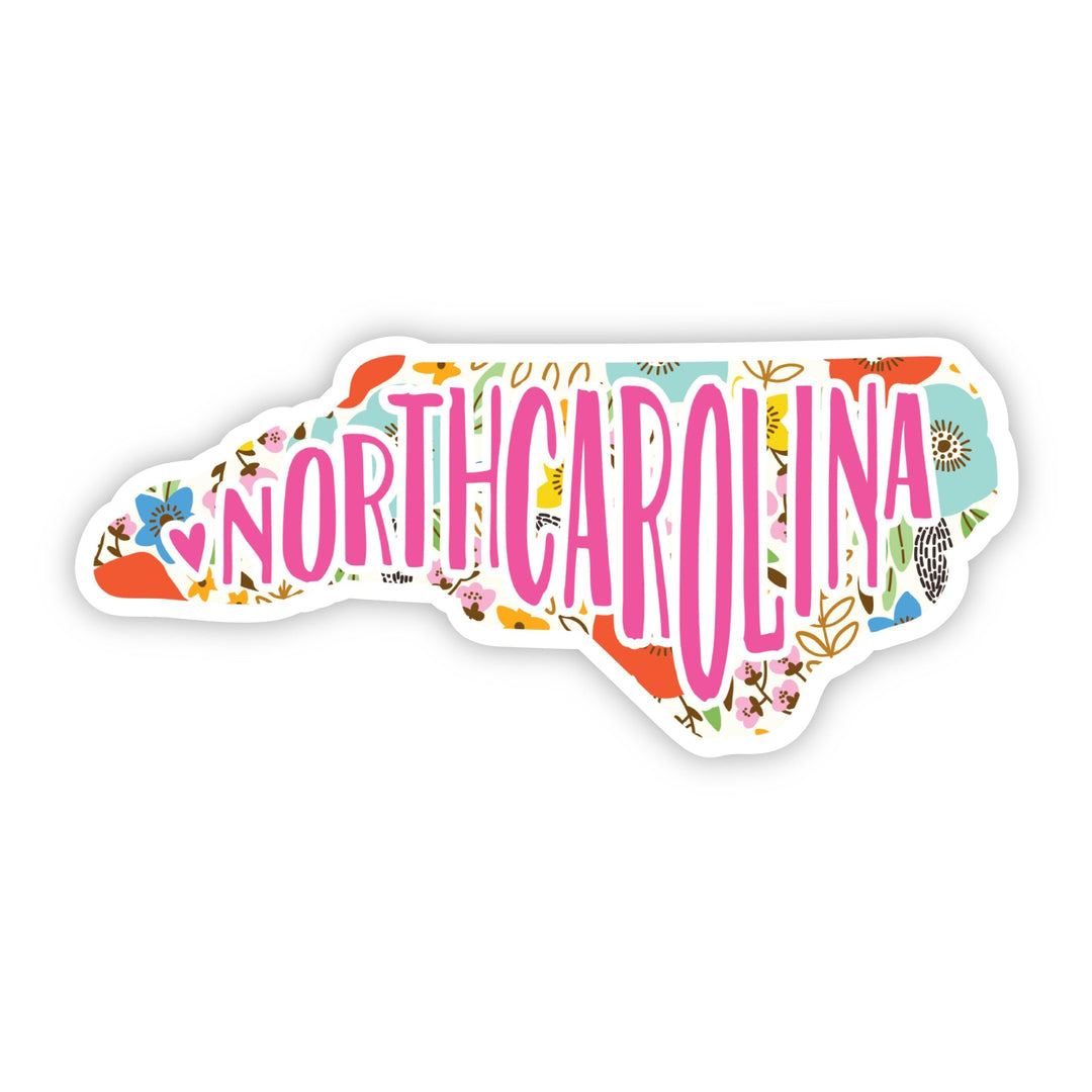 North Carolina Floral Sticker - A Touch of Whimsy Designs