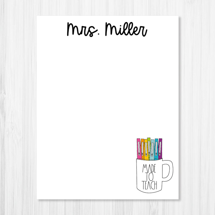 Made to Teach Notepad - A Touch of Whimsy Designs