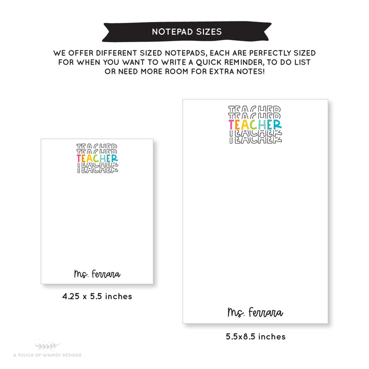 Stacking Teacher Notepad