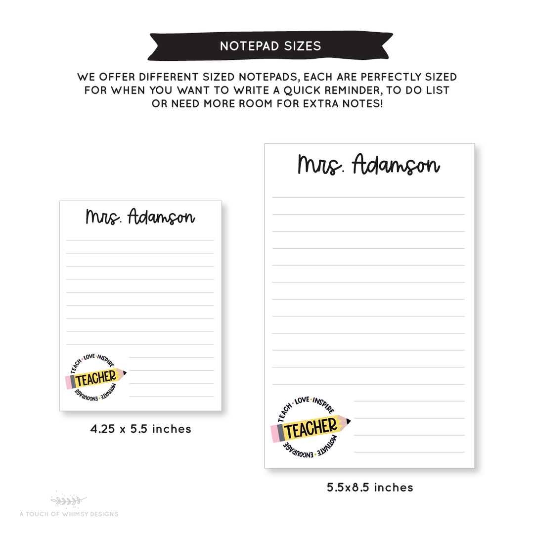 Teach Love Inspire Notepad