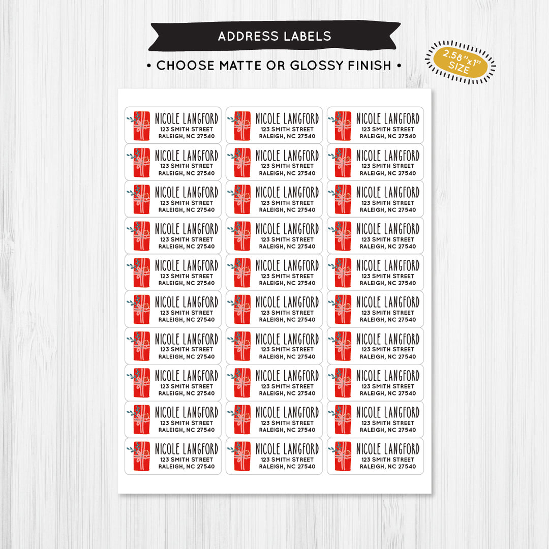Pretty Present Address Label